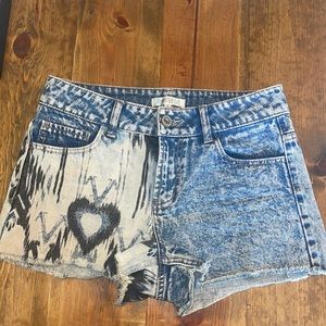 Love Fire by Nordstrom acid washed Jean shorts